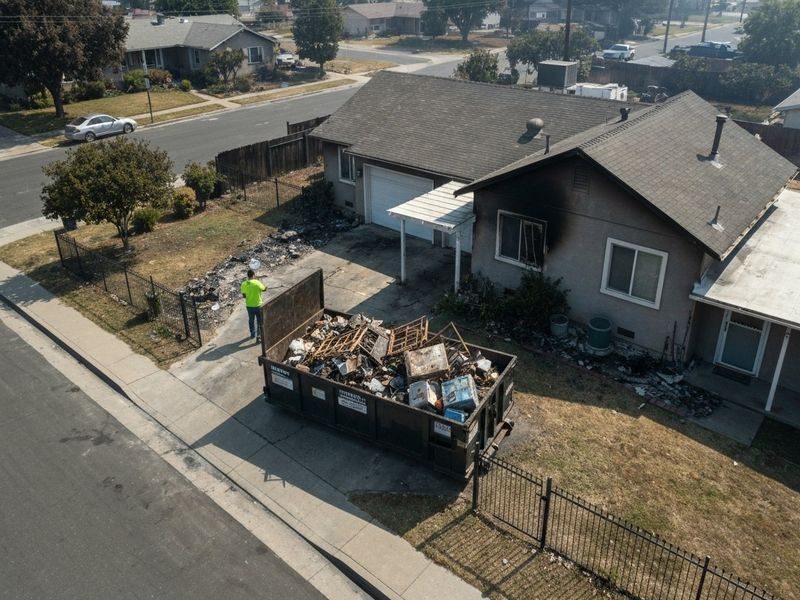 Charred Structural Material Hauling Valley Home Ca