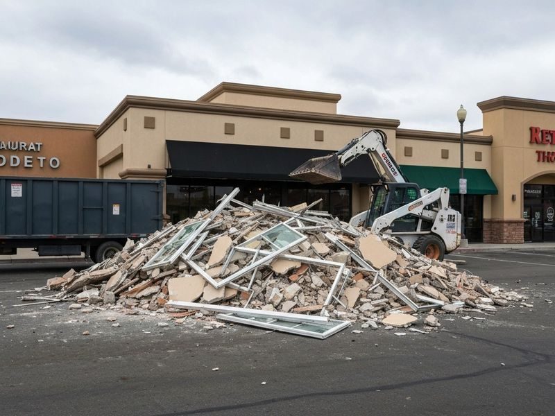 Restaurant Frontage Debris Hauling Modesto Ca