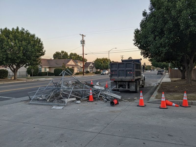 Construction Zone Vehicle Damage Modesto Ca