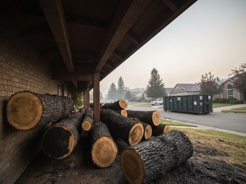 Fire Killed Hedge Debris Modesto Ca