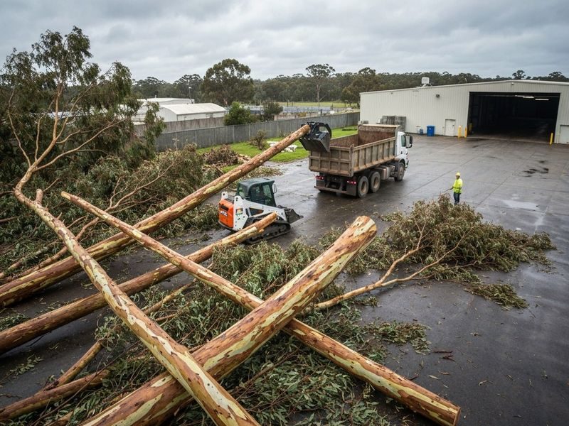 Storm Felled Fruit Tree Modesto Ca
