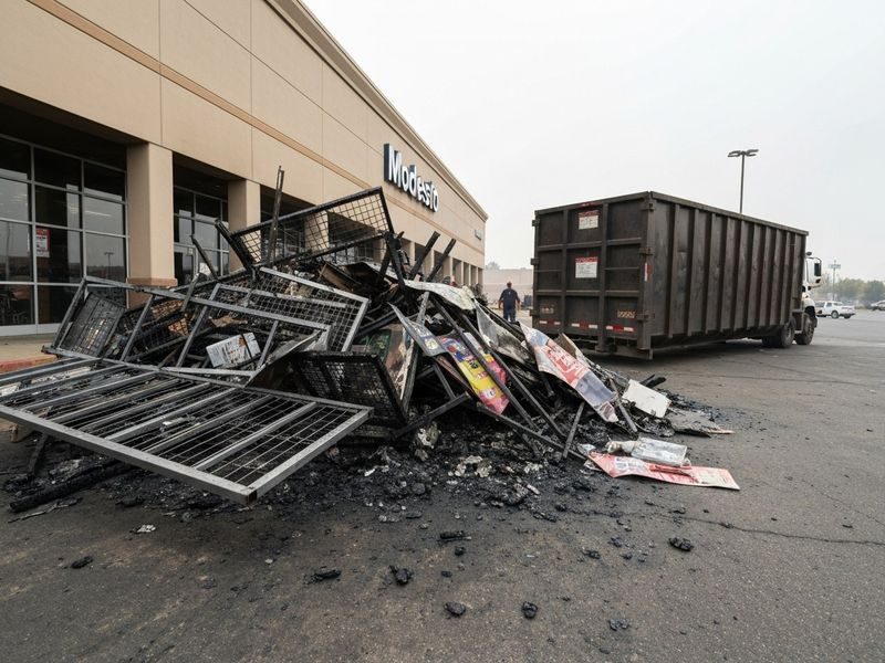 Smoke Damaged Loading Dock Modesto Ca