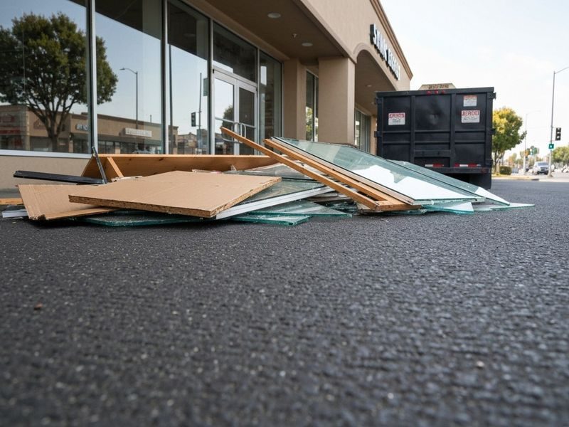 Multi Tenant Signage Debris Modesto Ca